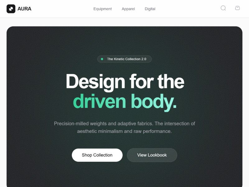 Preview for Fitness E-commerce Landing Page Template