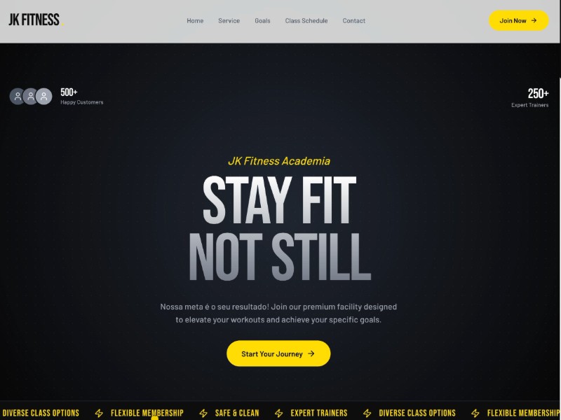 Preview for Fitness Gym Landing Page Template