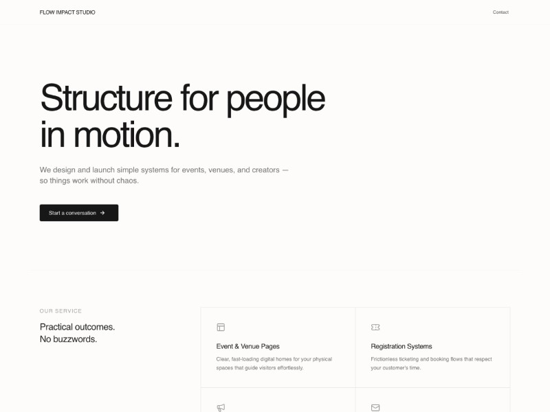 Preview for Event Services Studio Landing Page Template