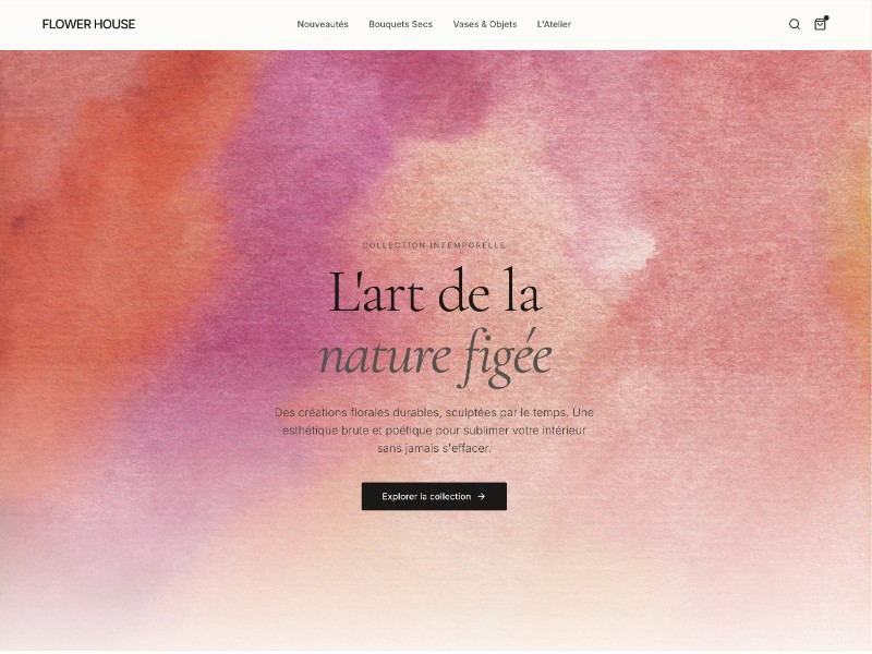Preview for Flower House E-commerce Landing Page Template