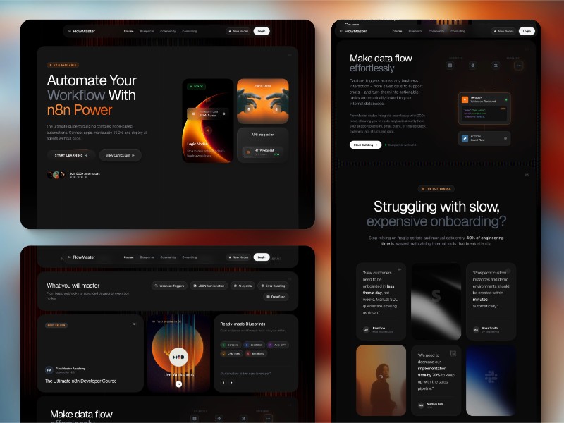 Preview for FlowMaster Automation Course Landing Page Template