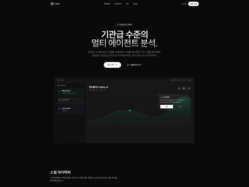 Preview for FMAS 금융 AI 플랫폼 Landing Page Template