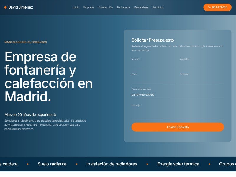 Preview for Plumbing Services Landing Page Template