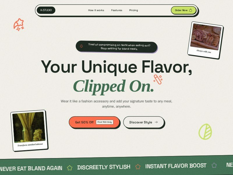 Preview for Food Product Landing Page Template