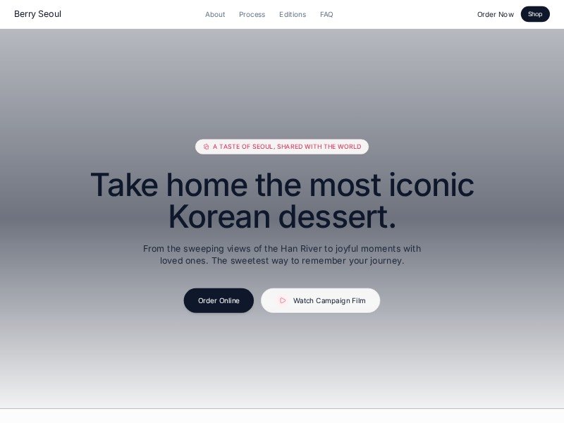 Preview for Food Landing Page Template