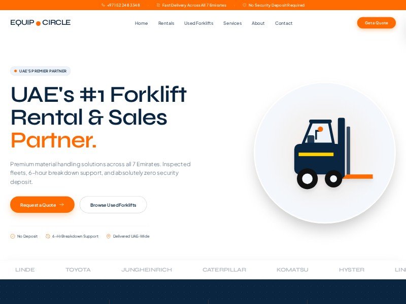 Preview for Forklift Rental & Sales Landing Page Template