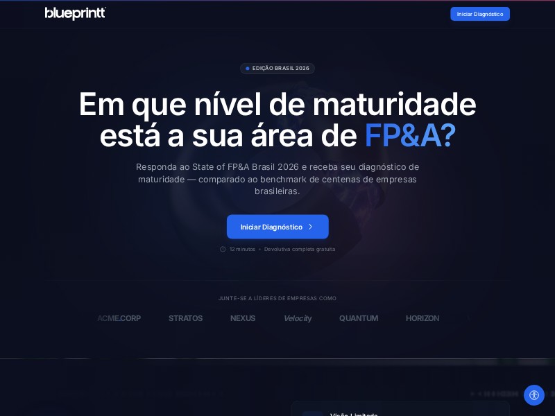 Preview for FP&A Benchmark Landing Page Template