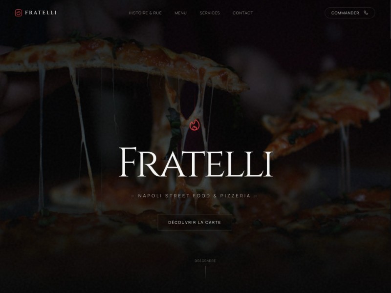 Preview for Neapolitan Pizzeria & Street Food Landing Page Template