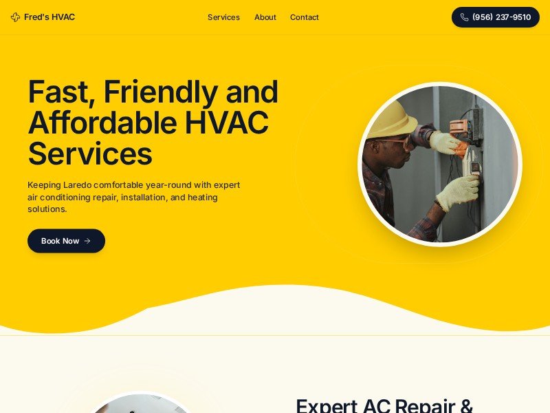 Preview for Fred's Air Conditioning and Heating