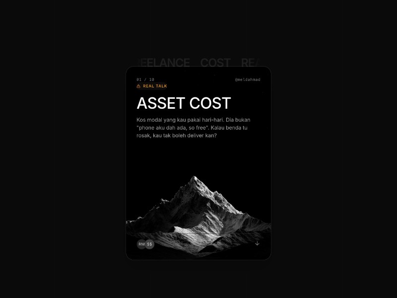 Preview for Freelance Cost Breakdown Carousel Template