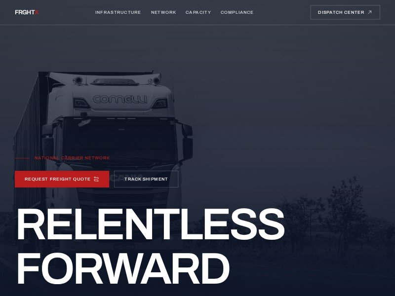Preview for Freight Logistics Landing Page Template