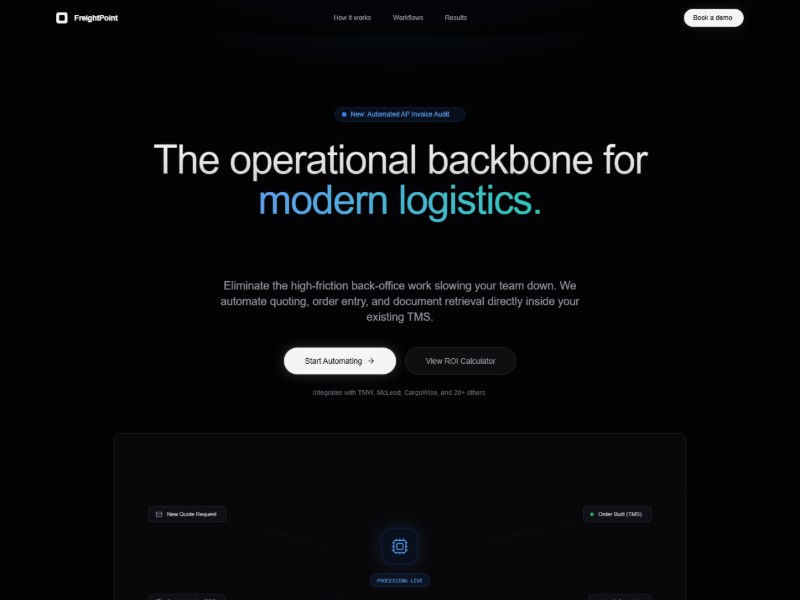 Preview for Freight Logistics SaaS Landing Page Template