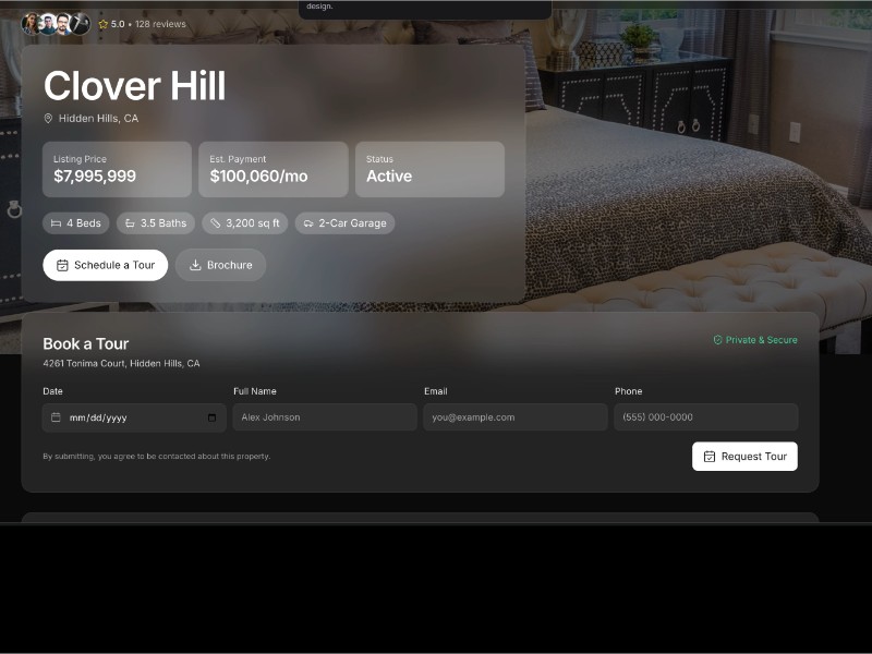 Preview for Real Estate Property Detail Landing Page Template