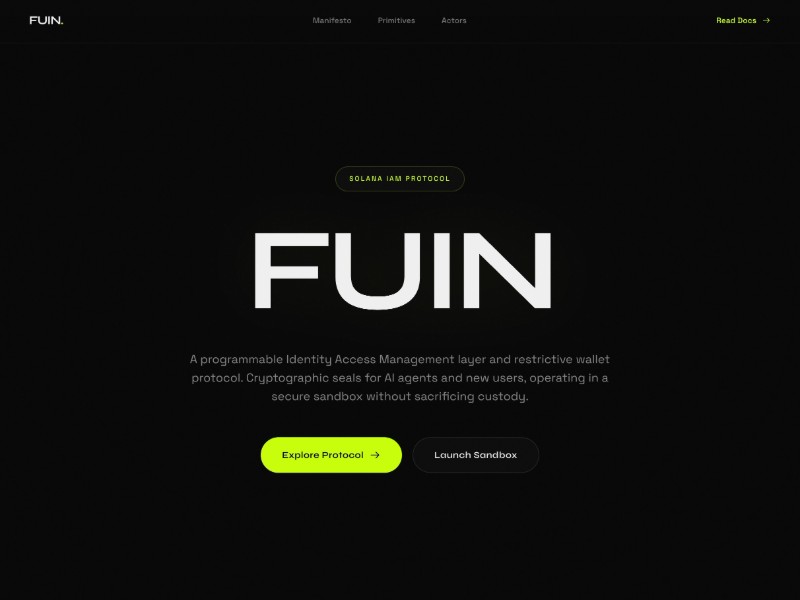 Preview for Fuin Web3 IAM Landing Page Template