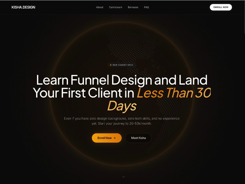 Preview for Funnel Design Course Landing Page Template