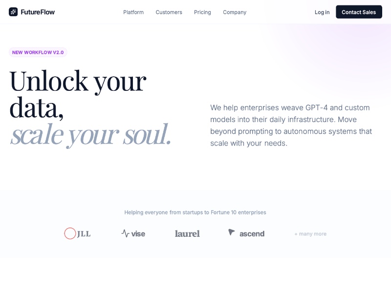 Preview for FutureFlow AI Consulting page 