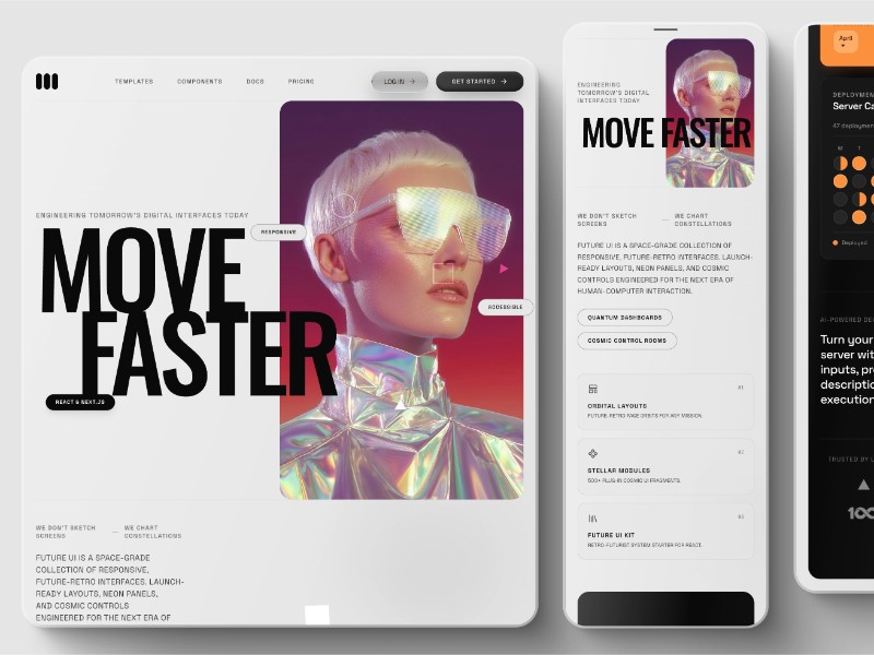 Preview for Future UI Industrial Landing Page Template