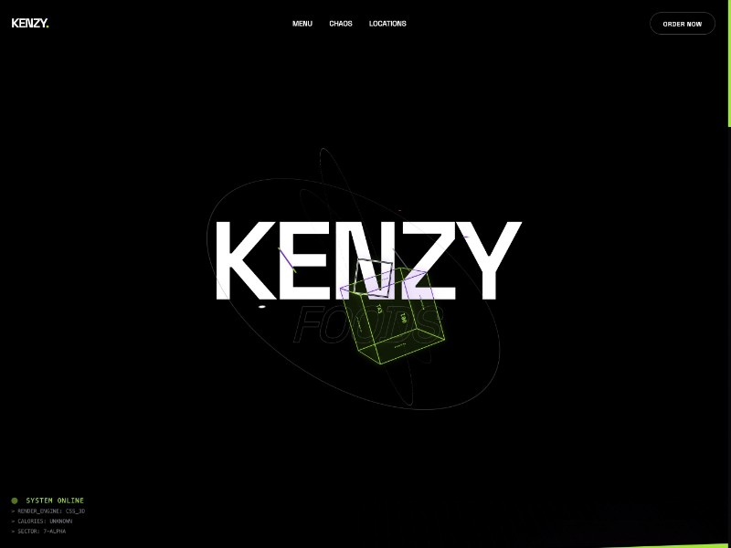 Preview for Futuristic Food Brand Landing Page Template