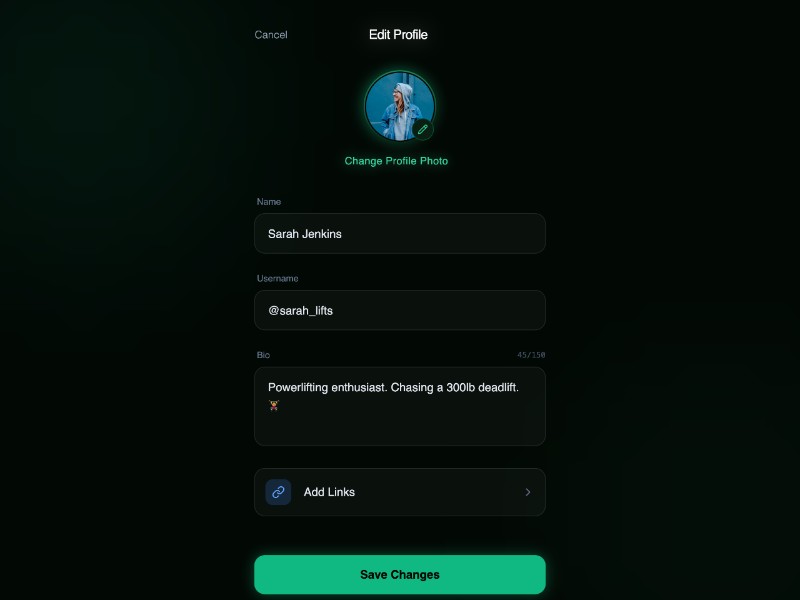 Preview for Futuristic Profile Editor UI Template