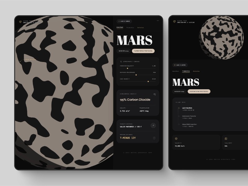 Preview for Futuristic Mars Mission UI Template