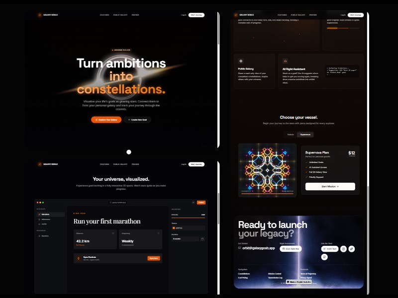 Preview for Galaxy  SaaS Landing Page Template