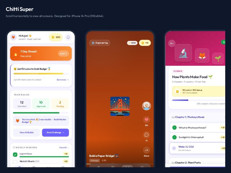 Preview for Education App UI Template