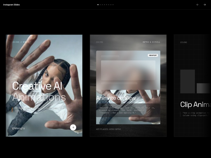 Preview for Dark Instagram Slides Animation Template