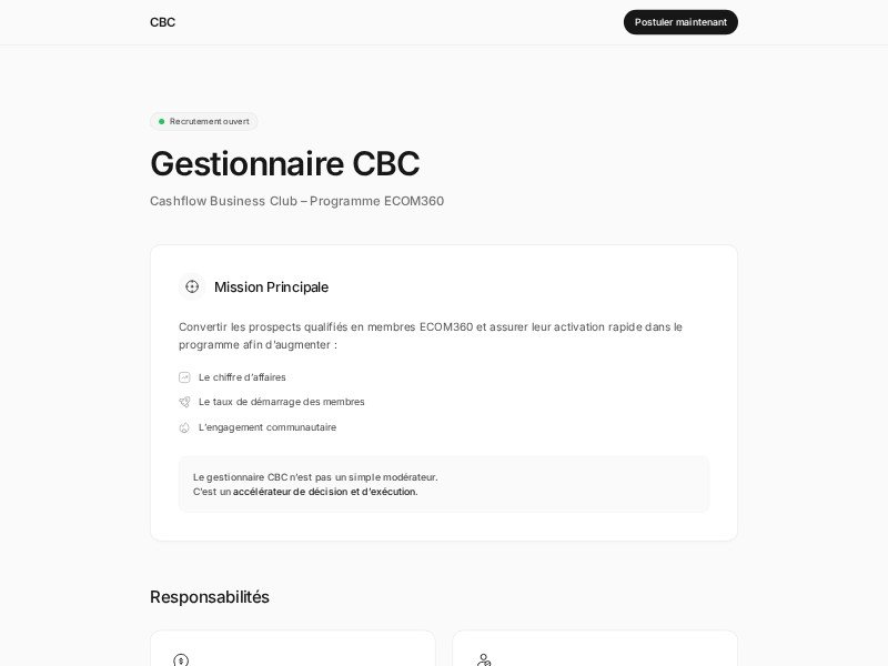 Preview for Gestionnaire Cashflow Business Club