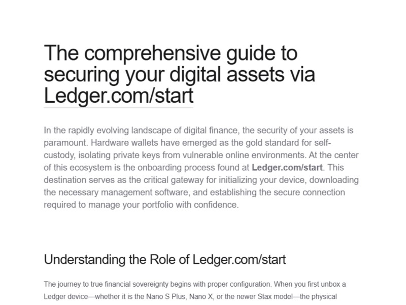Preview for Ledger.com/Start® | Getting started — Ledger Support™