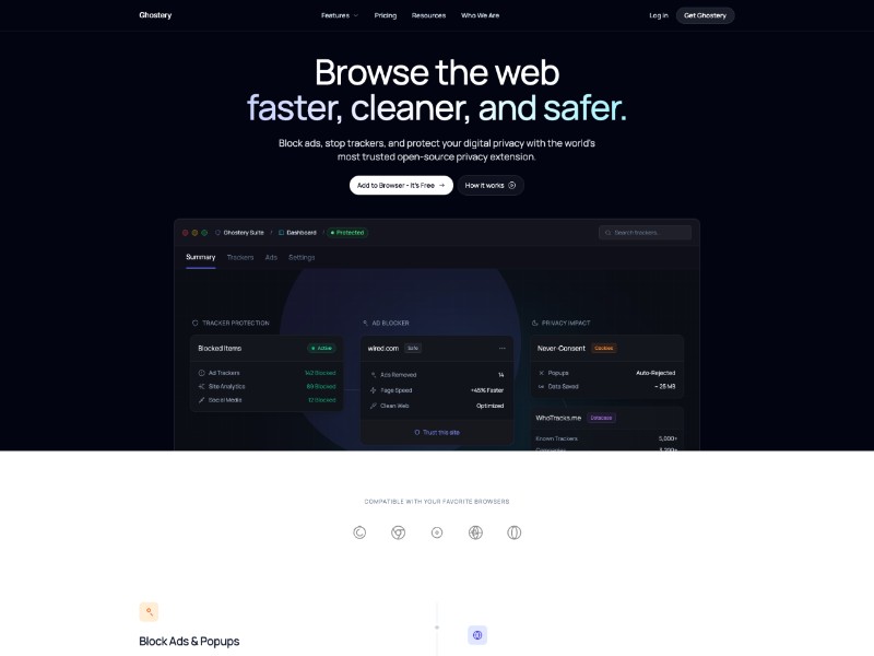 Preview for Privacy Ad Blocker Landing Page Template