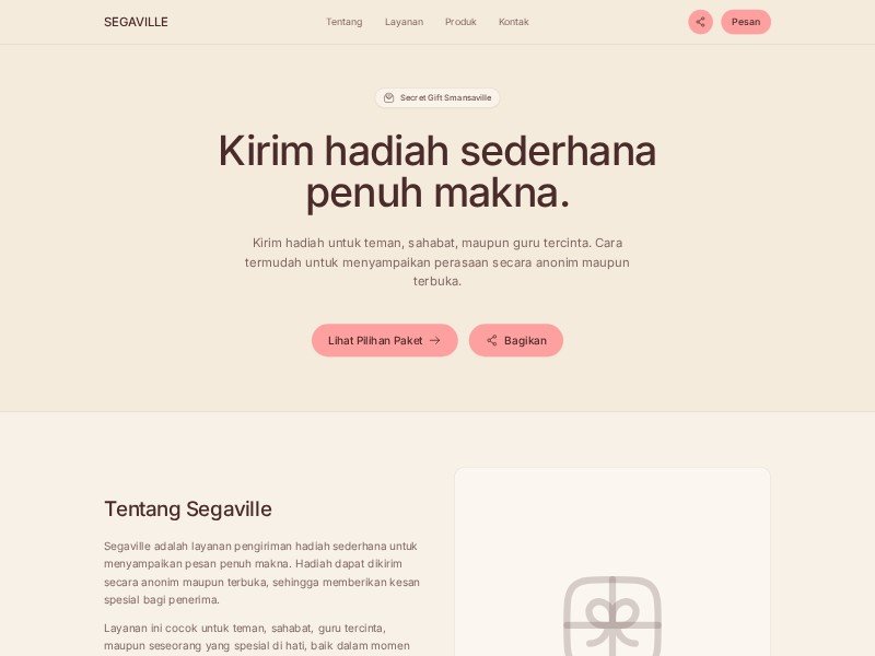 Preview for Gift Service Landing Page Template