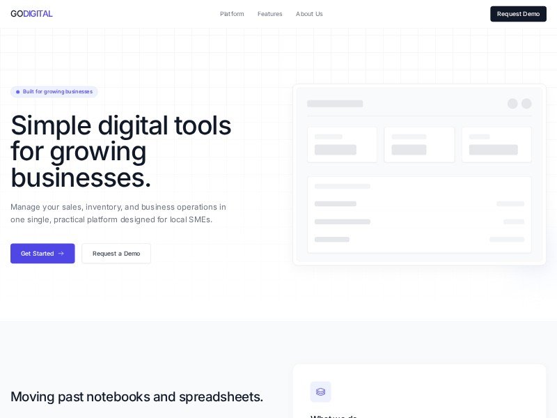 Preview for SME Operations SaaS Landing Page Template