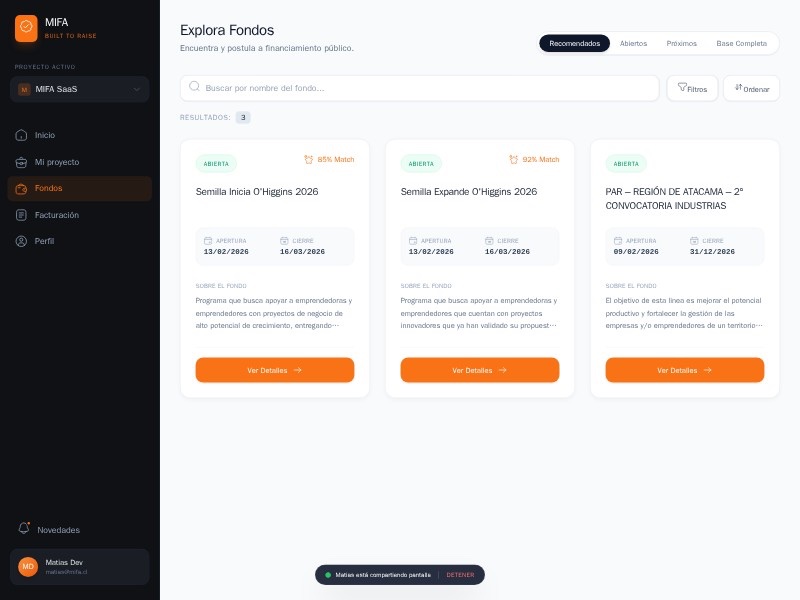 Preview for Funding Dashboard Web App Template