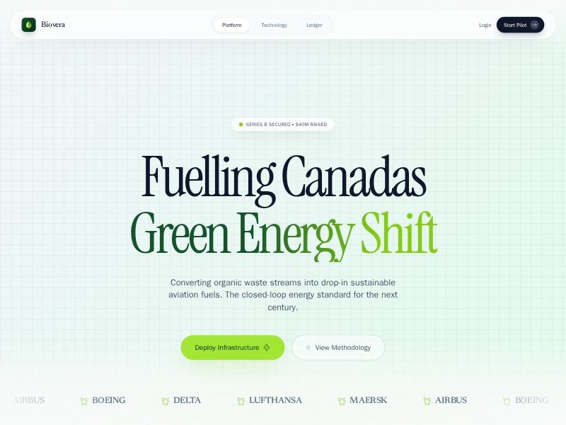 Preview for Green Energy SaaS Landing Page Template