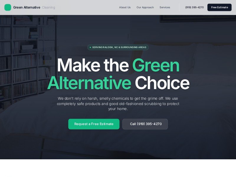Preview for Green Cleaning Services Landing Page Template