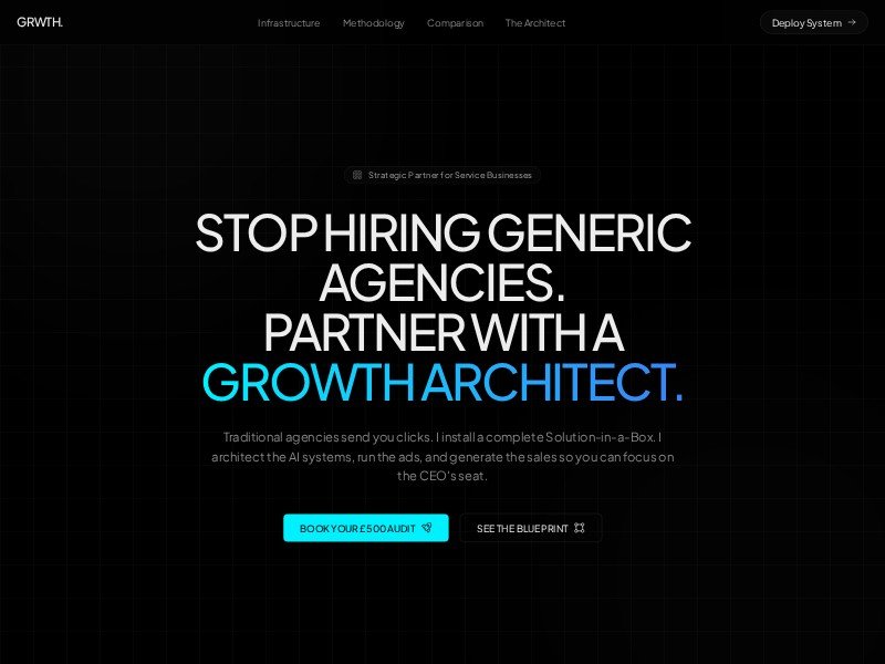 Preview for Growth Architect Service Business Landing Page Template