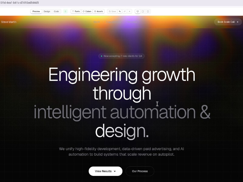 Preview for Growth & Automation Agency Landing Page Template
