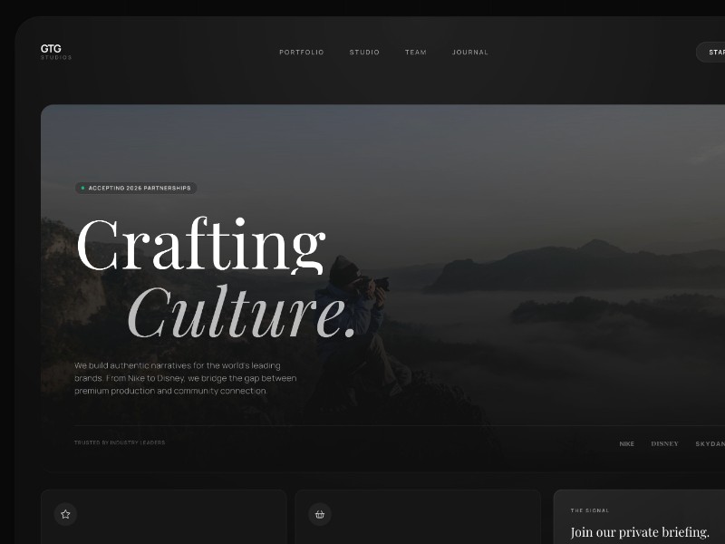 Preview for Creative Studio Portfolio Landing Page Template