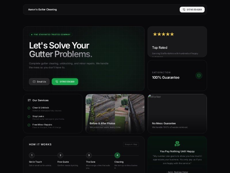 Preview for Gutter Cleaning Services Landing Page Template