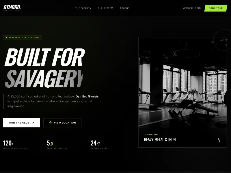 Preview for GymBro Gymsis Gym Landing Page Template