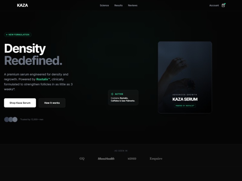 Preview for Hair Growth Serum E-commerce Landing Page Template