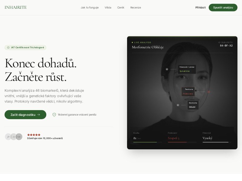 Preview for Hair Health Analysis Landing Page Template