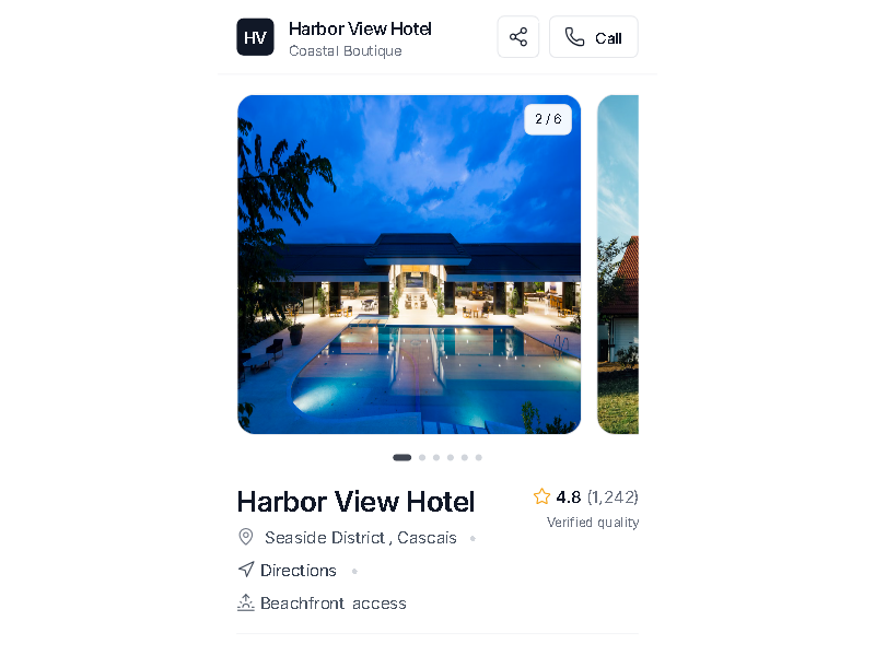 Preview for Harbor View Hotel Landing Page Template