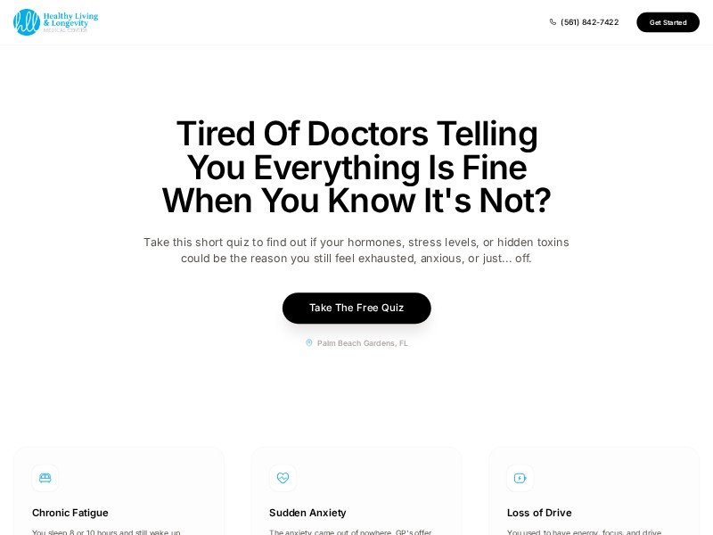 Preview for Functional Medicine Quiz Landing Page Template