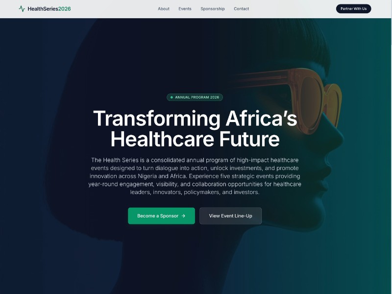Preview for Health Conference Landing Page Template