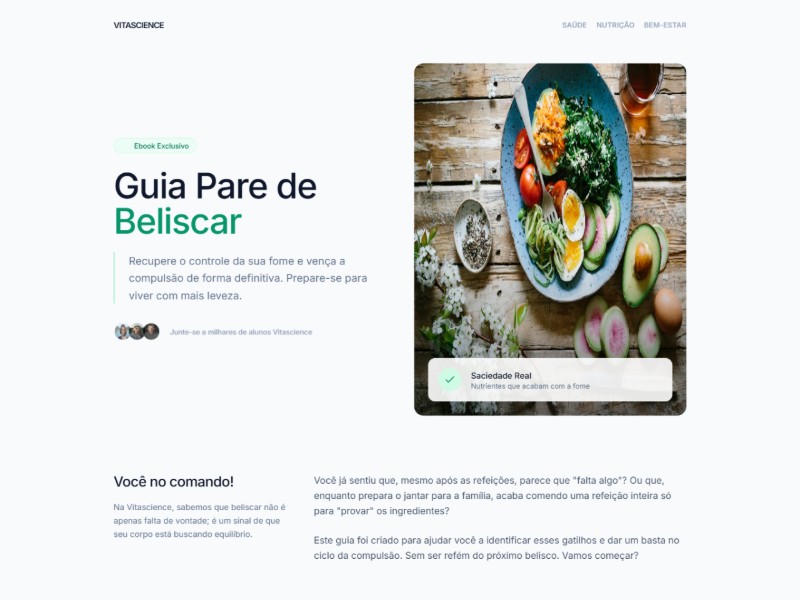 Preview for Health Ebook Landing Page Template