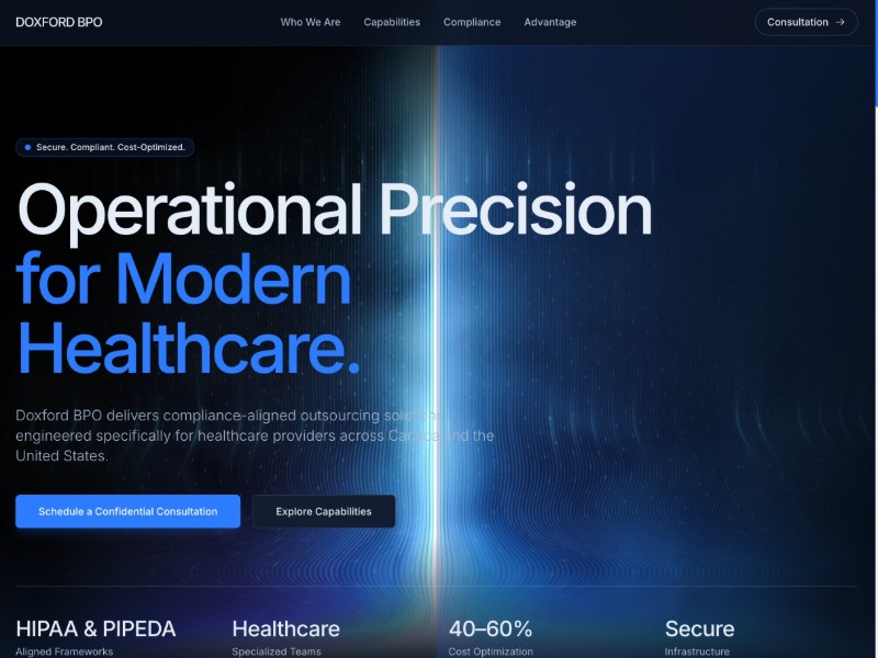 Preview for Healthcare BPO Landing Page Template