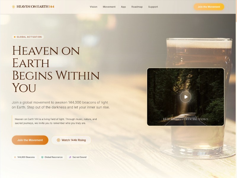 Preview for Spiritual Movement Landing Page Template