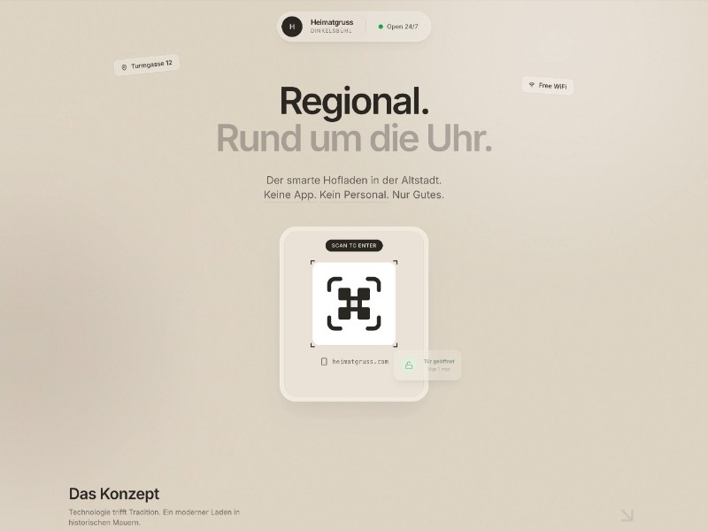Preview for Heimatgruss Smart Hofladen Landing Page Template