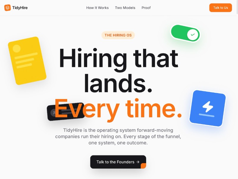 Preview for AI Hiring Landing Page Template